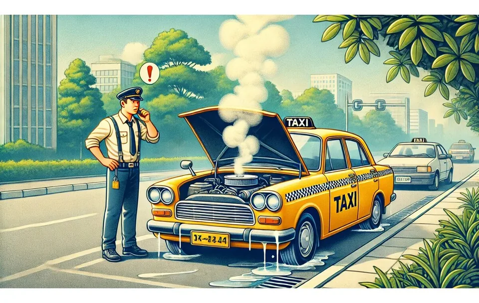 Что делать, если двигатель такси перегревается?