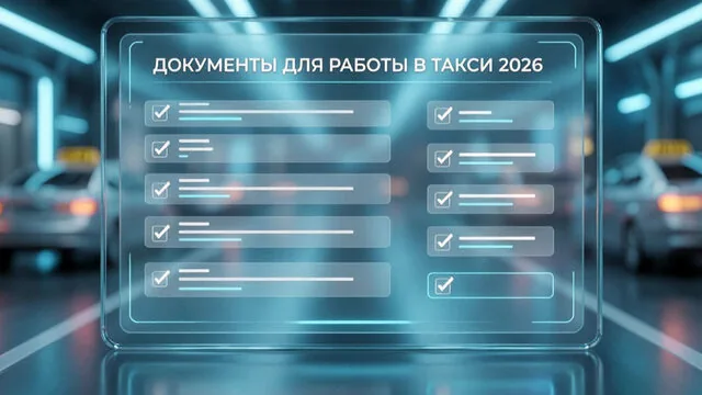 Документы, необходимые для работы в такси в 2026 году