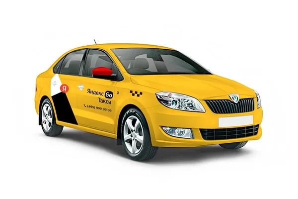 Skoda Rapid желтое такси в аренду от таксопарка Шоколад