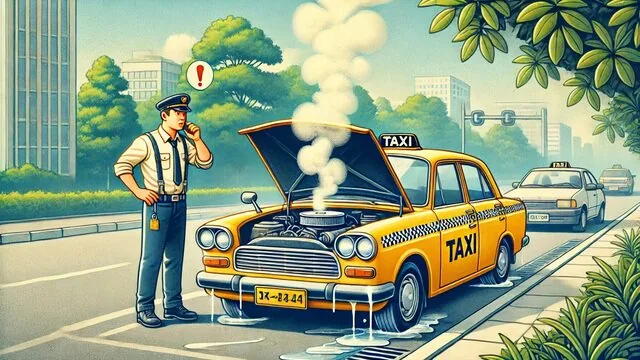 Что делать, если двигатель такси перегревается?