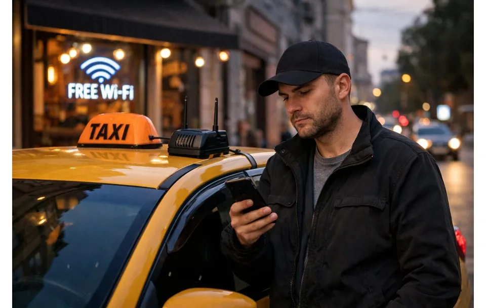 Синхронизация заказов такси возле публичной точки Wi‑Fi