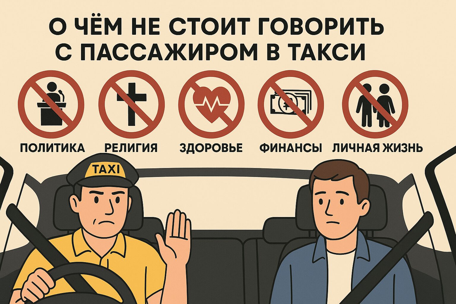 О чём не стоит разговаривать с пассажирами.